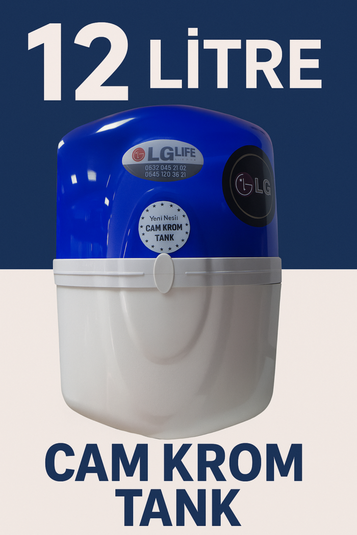 LG Life Su Arıtma Cihazı - LG Su Arıtma Cihazı - 12 Litre Yeni Nesil Cam Krom Tank (ücretsiz Montaj)