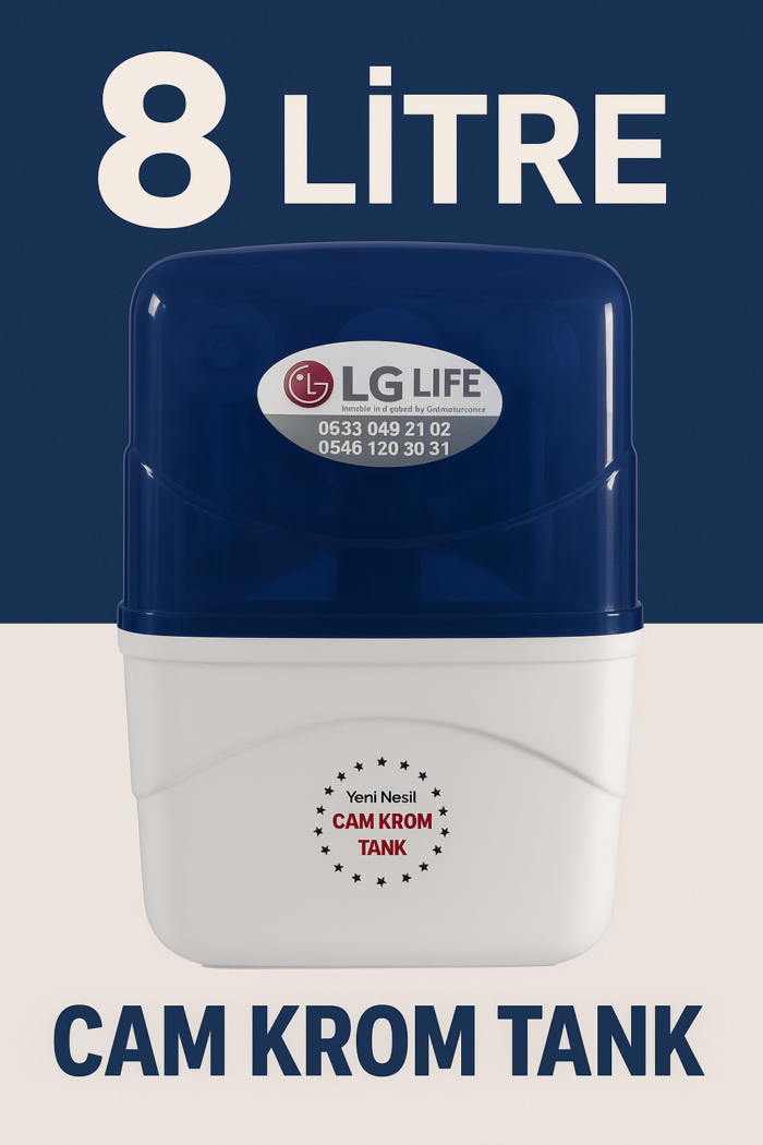 LG Life Su Arıtma Cihazı - LG Su Arıtma Cihazı - 8 litre Cam Krom Tank (ücretsiz Montaj)