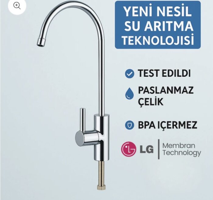 LG Life Su Arıtma Cihazı - Su Arıtma Cihazı – Cam Krom Tank + Ücretsiz Montaj + Musluk & Filtre Seti
